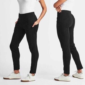 Betabrand Black Journey Ponte Cargo Slim Fit Pants